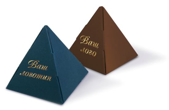 Шоколадные наборы с логотипом, Пирамида 11,5 г