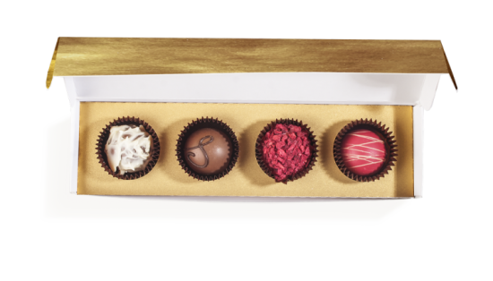 Новогодняя коллекция 2020, Футляр. 4 конфеты (золото) арт. Т1543 Новогодняя коллекция 2020, Футляр. 4 конфеты (золото) арт. Т1543