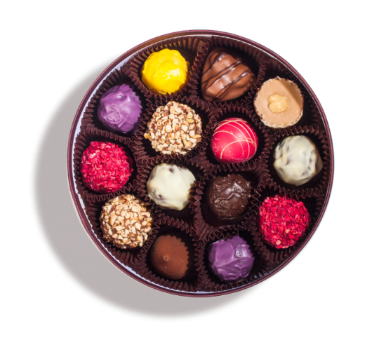 Новогодняя коллекция 2019, Шоколадный набор( круг малый, 14 конфет ручной работы) Новогодняя коллекция 2019, Шоколадный набор( круг малый, 14 конфет ручной работы)