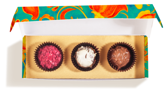 Весенняя коллекция 2018, Т1318. Бирюза. Шоколадный презент (3 конфеты ручной работы). арт. Т1318 Весенняя коллекция 2018, Т1318. Бирюза. Шоколадный презент (3 конфеты ручной работы). арт. Т1318