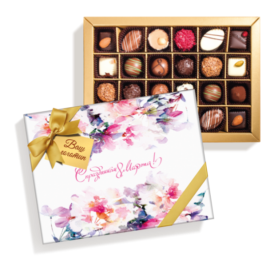 Весенняя коллекция 2019, Цветы. Шоколадный набор (24 конфеты)