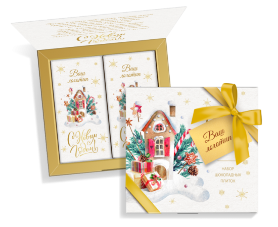 Шоколадные подарки на Новый Год 2021, Набор шоколада эксклюзивных вкусов, Портфолио 288 г арт. Т1840