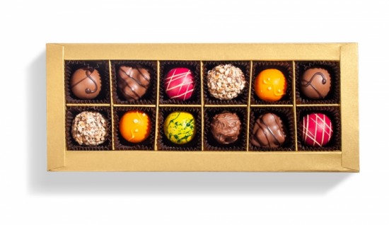 Новогодняя коллекция 2020, Ассорти конфет ручной работы, 12 шт.(2*6, темная кор.) арт. Т1890 Новогодняя коллекция 2020, Ассорти конфет ручной работы, 12 шт.(2*6, темная кор.) арт. Т1890