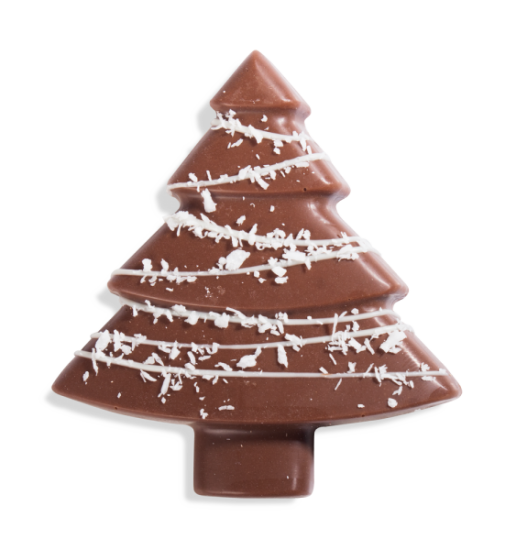 Шоколадные фигуры, Шоколадная фигура "Елочка" (молочный шоколад, гирлянда, 20 г)