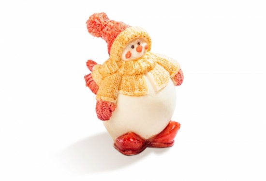 Новогодняя коллекция 2020, Снеговик из шоколада ручной работы, 180 г