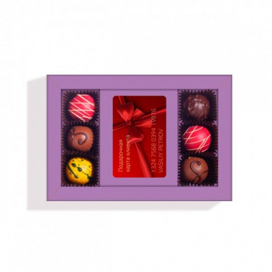 Весенняя коллекция 2021, Ассорти конфет ручной работы, 6 шт, с визиткой. арт. Т2426 Весенняя коллекция 2021, Ассорти конфет ручной работы, 6 шт, с визиткой. арт. Т2426