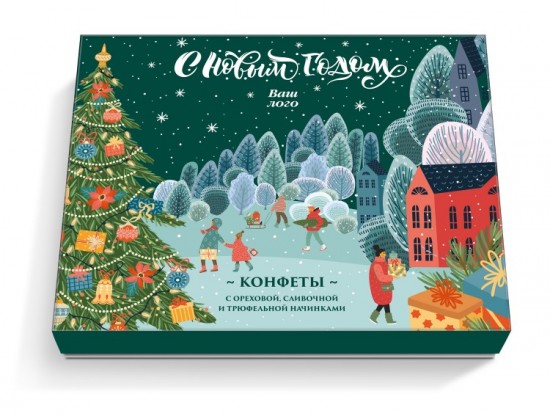 Шоколадные подарки на Новый Год 2021, Набор конфет, 130 г арт. Т2585