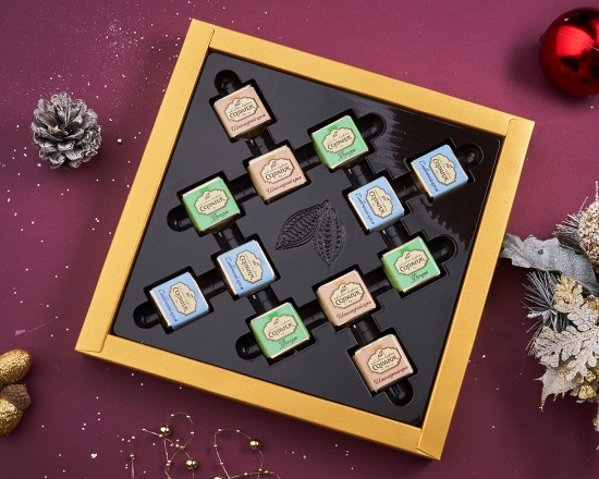 Большие подарочные наборы, Набор шоколадных конфет с начинками 12 шт. (Пенал) арт. Т3235 Большие подарочные наборы, Набор шоколадных конфет с начинками 12 шт. (Пенал) арт. Т3235