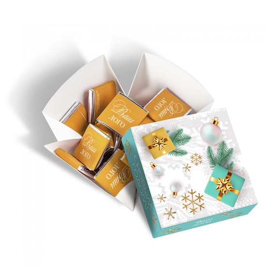 Подарочные наборы, Шоколадный набор Куб-ваза 100г арт. Т3538 Подарочные наборы, Шоколадный набор Куб-ваза 100г арт. Т3538