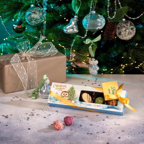 Комплименты, Ассорти конфет ручной работы 5 шт. (Пенал с окном) арт. Т3817 Комплименты, Ассорти конфет ручной работы 5 шт. (Пенал с окном) арт. Т3817