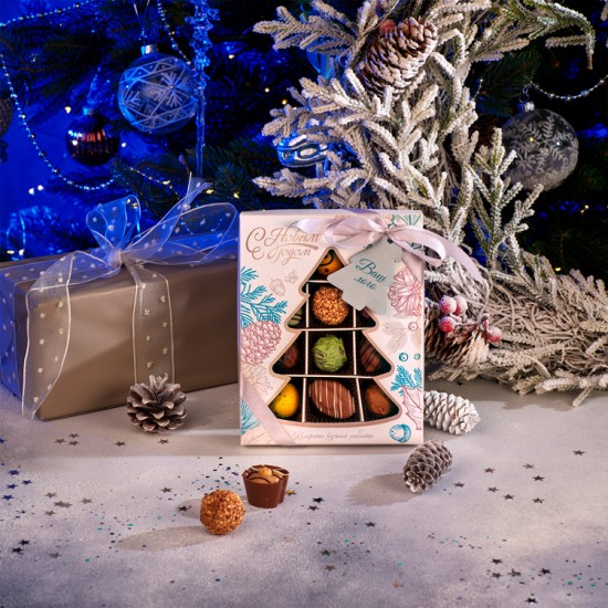 Большие подарочные наборы, Ассорти конфет ручной работы, 12шт.(Окно Елка) арт. Т3842 Большие подарочные наборы, Ассорти конфет ручной работы, 12шт.(Окно Елка) арт. Т3842